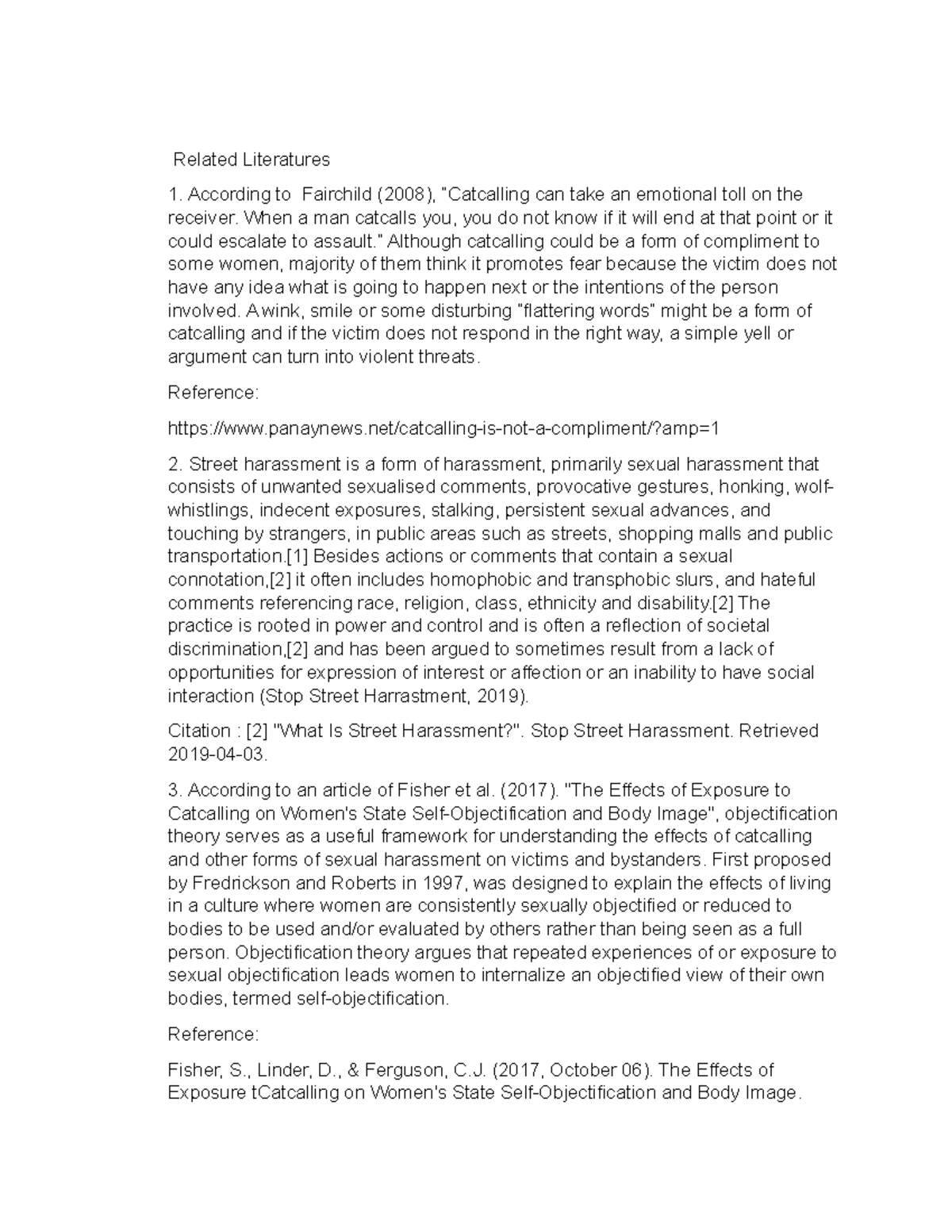 Document - Related Literatures According to Fairchild (2008 ...