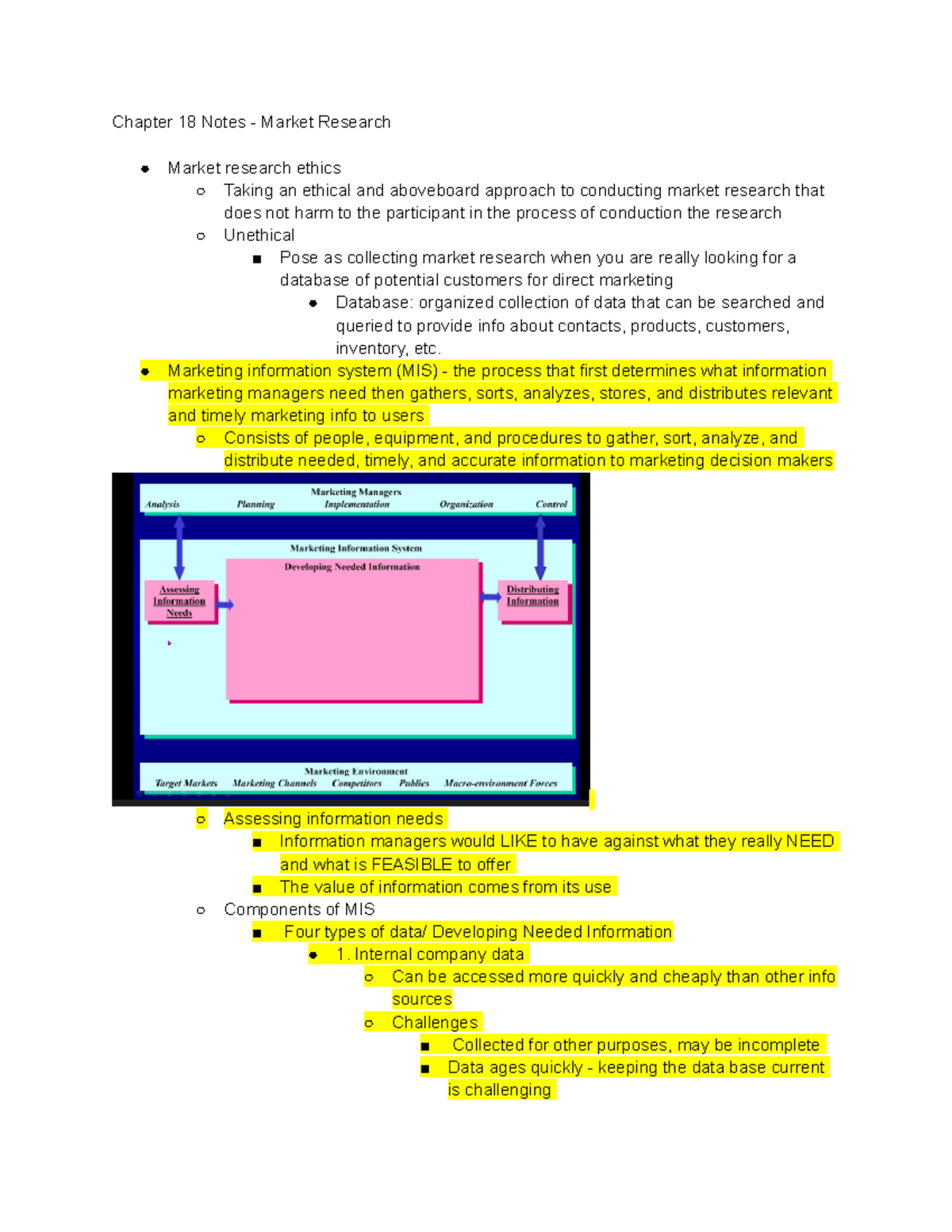 market research notes