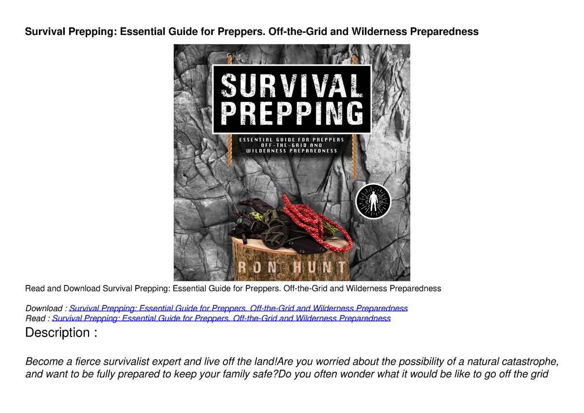 PDF (read Online) Survival Prepping: Essential Guide For Preppers. Off ...