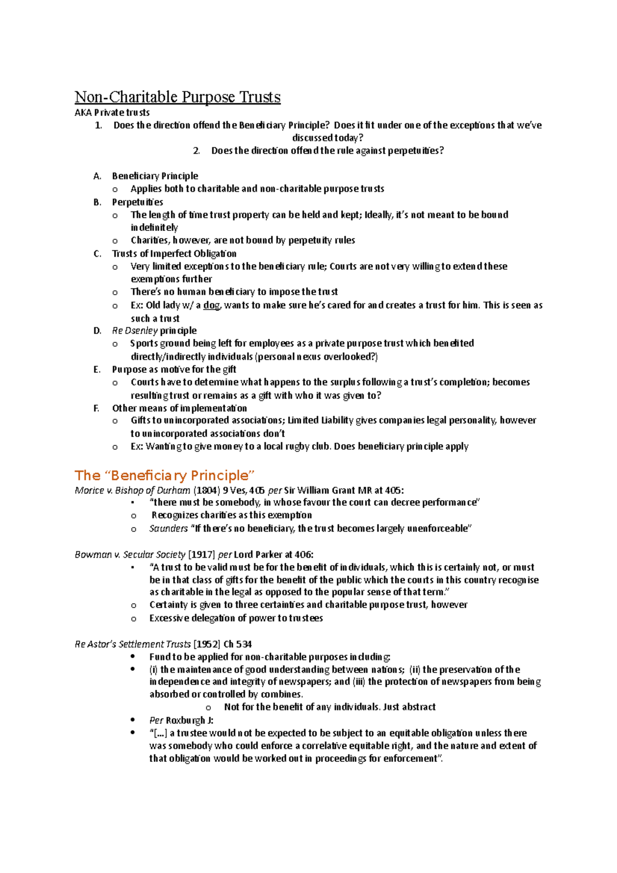 6. Non Charitable Trusts - Non-Charitable Purpose Trusts AKA Private ...