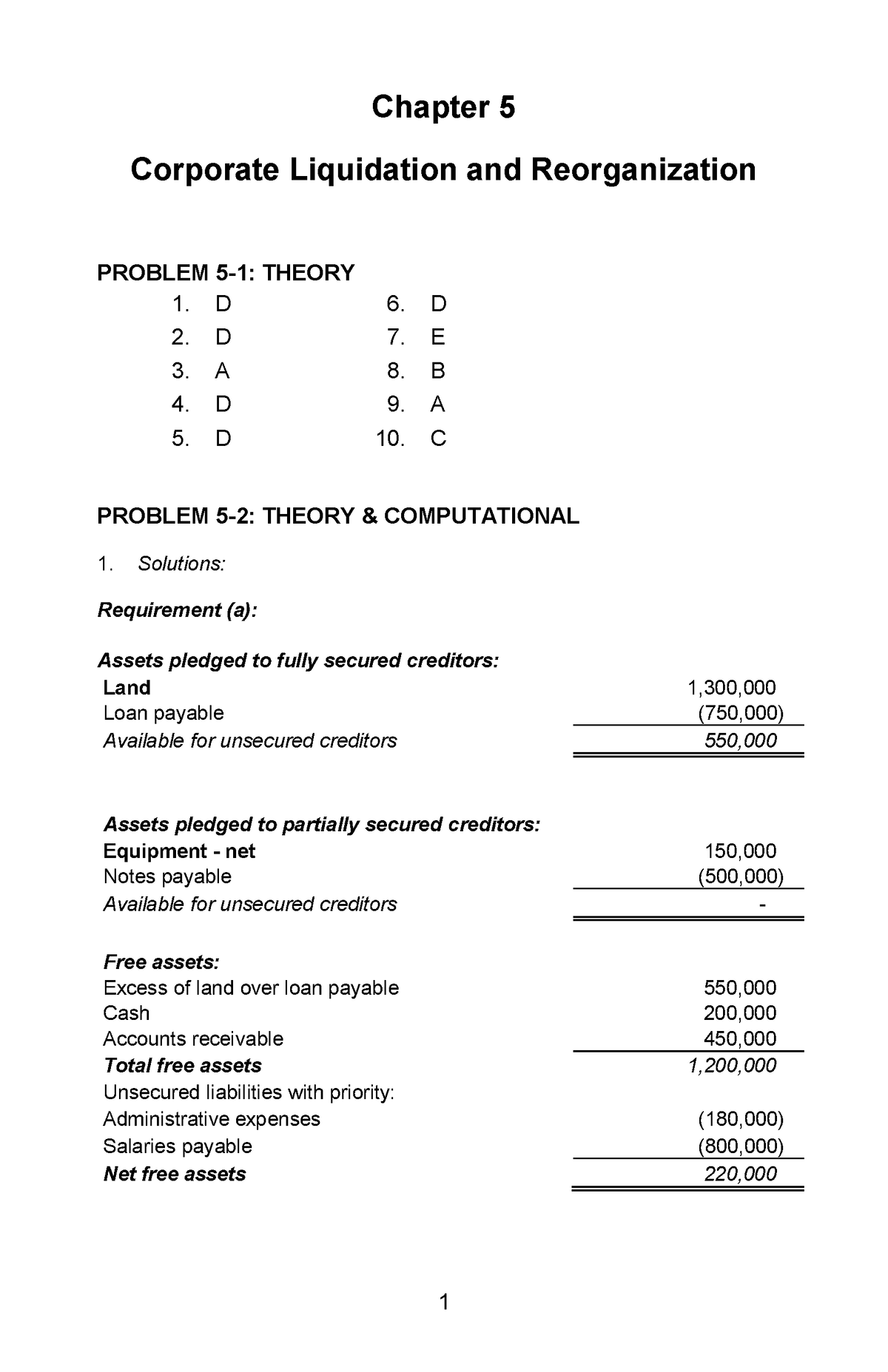 Chapter 5 Teacher S Manual AFAR PART 1 - Chapter 5 Corporate ...