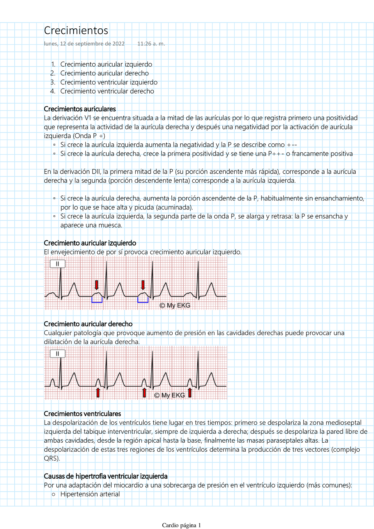 Crecimientos - Resumen - Crecimiento Auricular Izquierdo Crecimiento ...