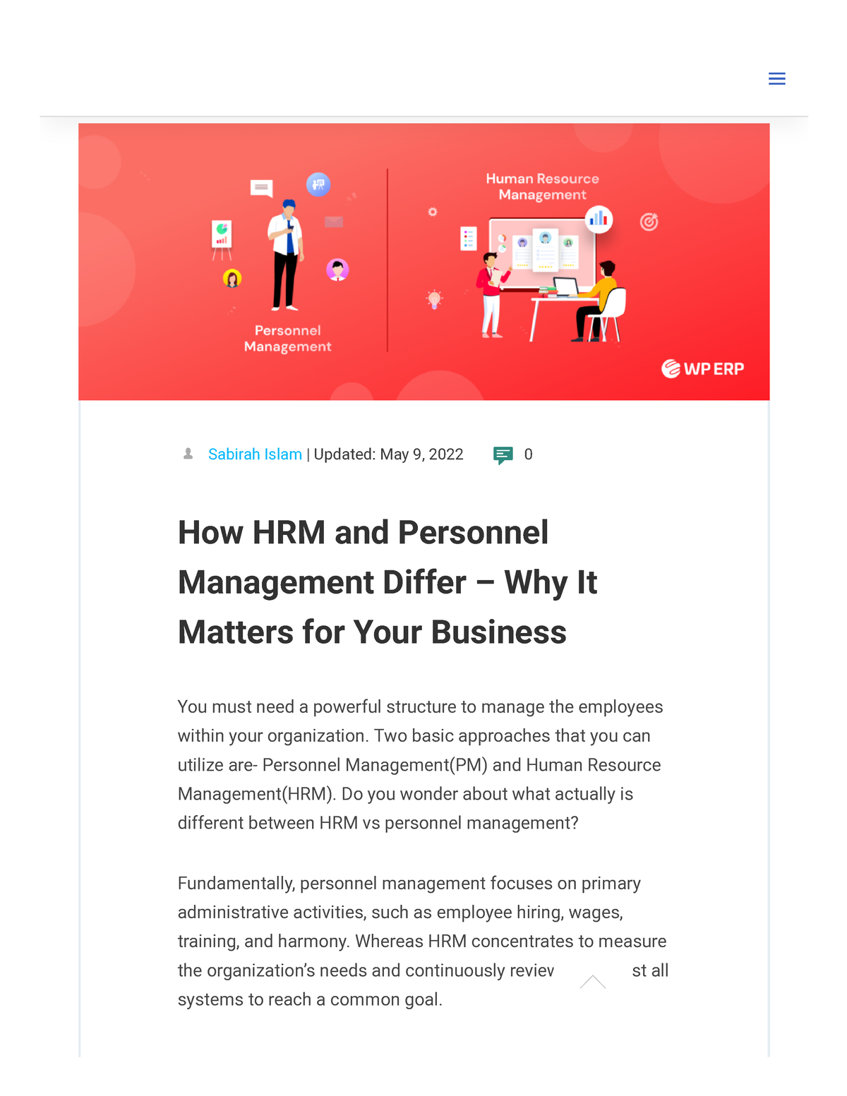 Hrm Vs Personnel Management Differences And How It Co