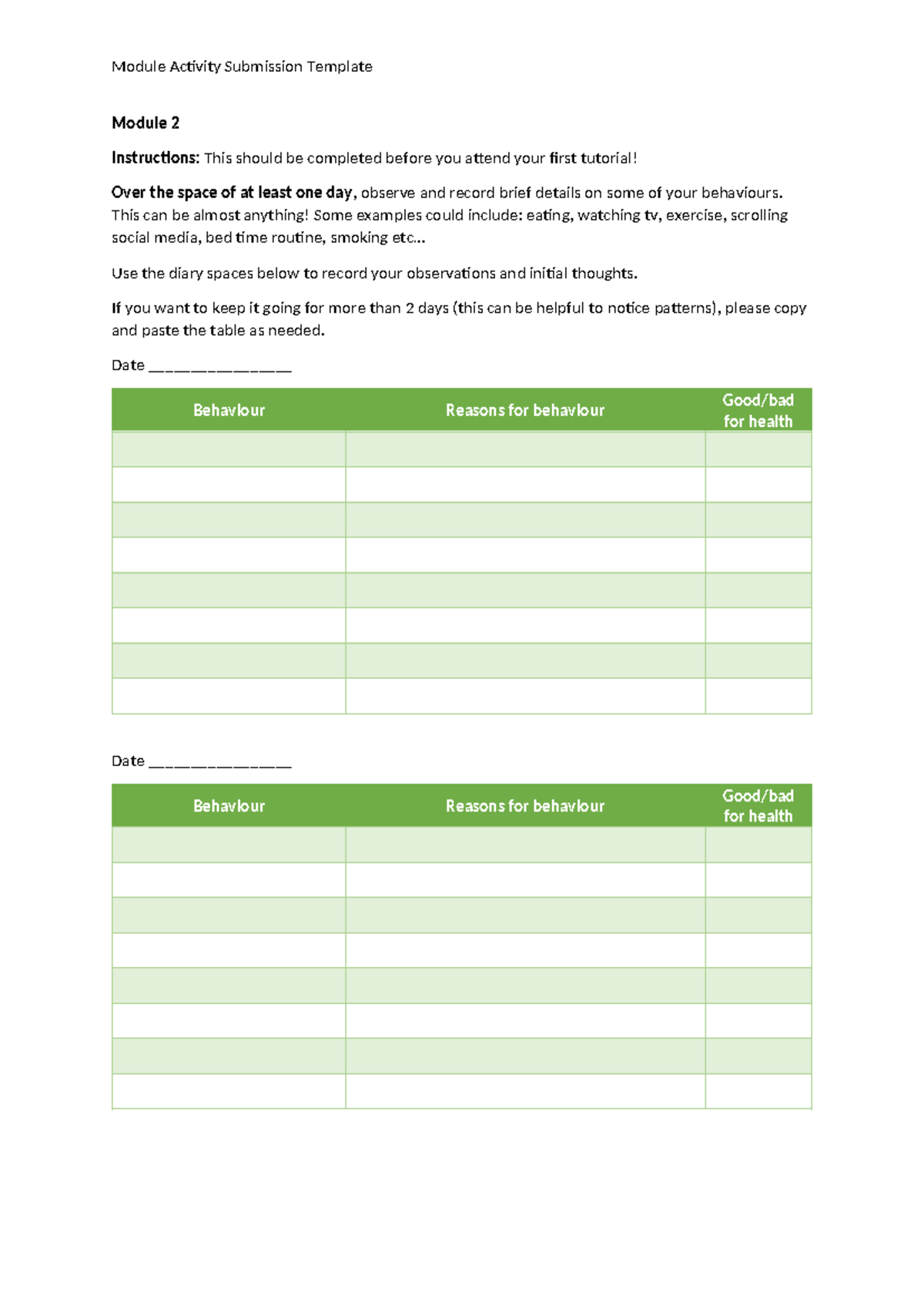 Workbook 1 instructions - Module 2 Instructions: This should be ...