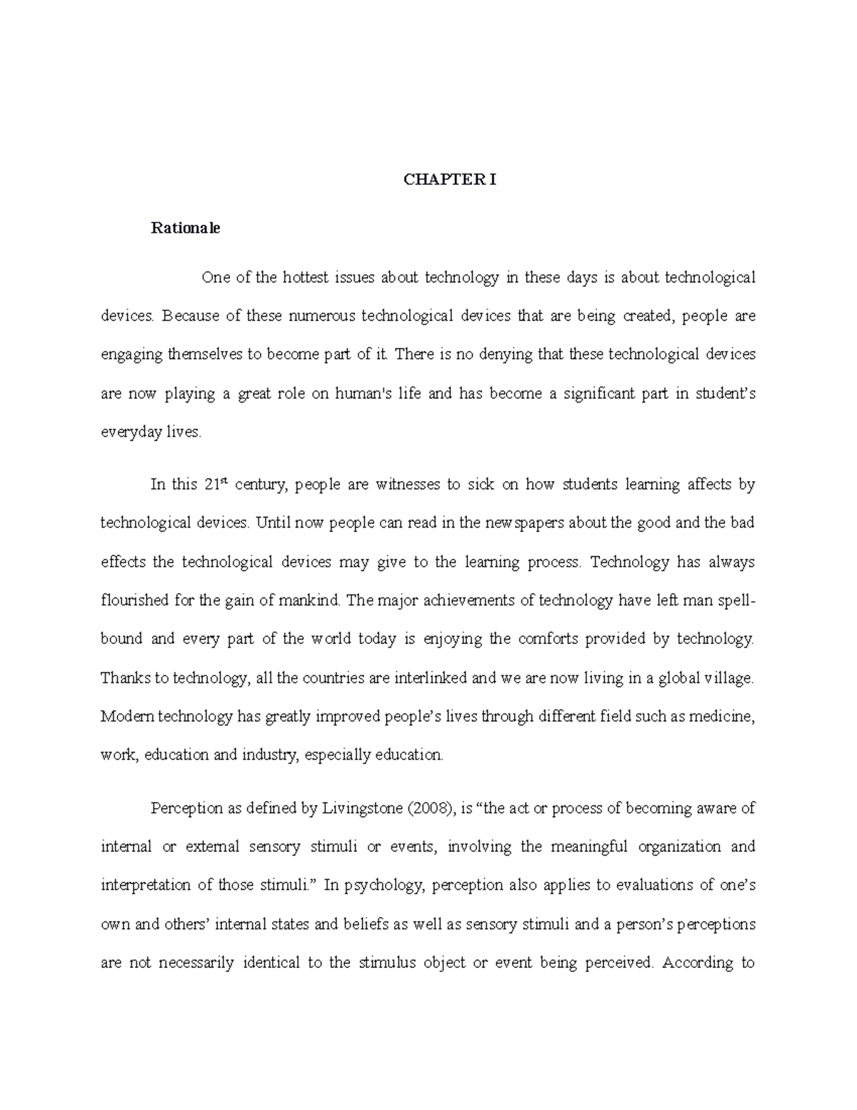 Chapter I.The Perception of the Senior High School Students In Using ...