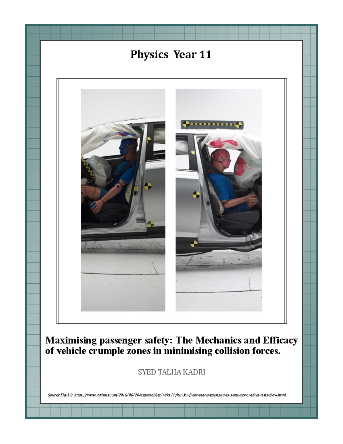 Physics crumple zone assignment - Maximising passenger safety: The ...