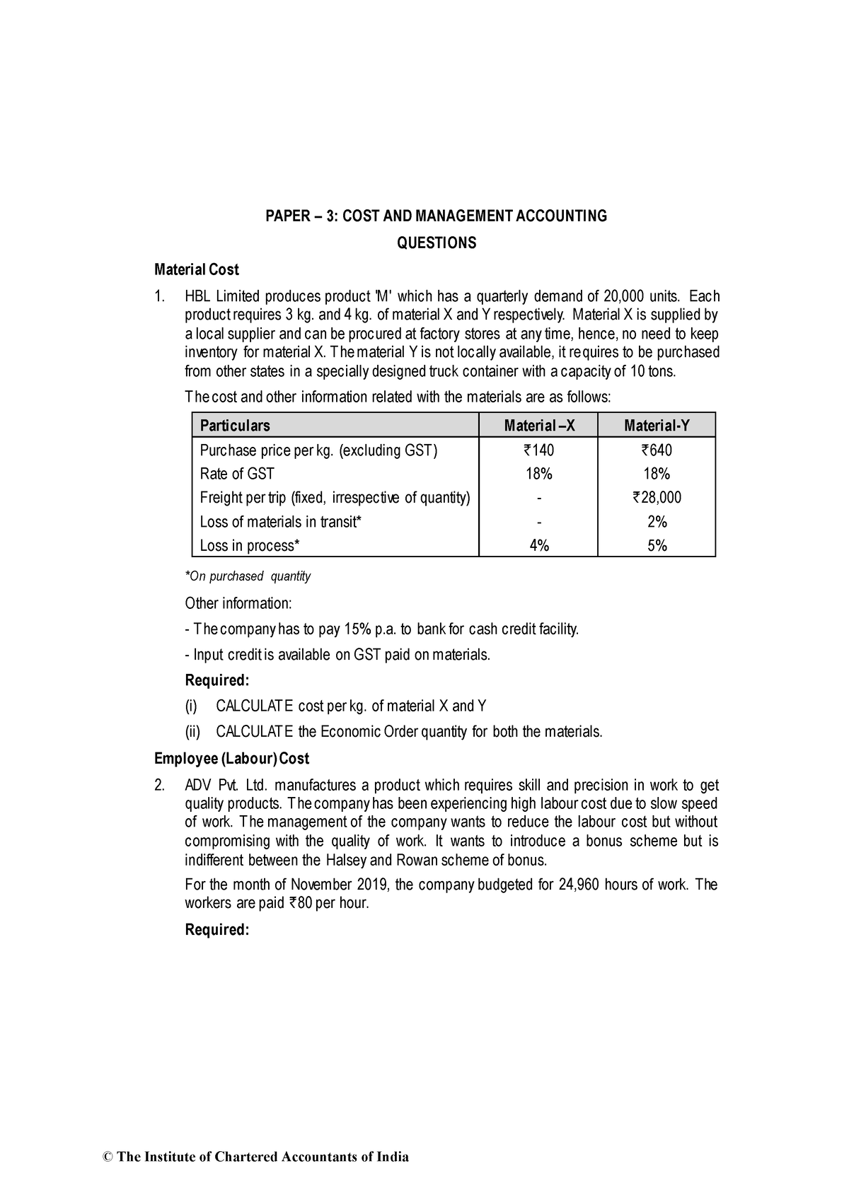 cost management research paper topics