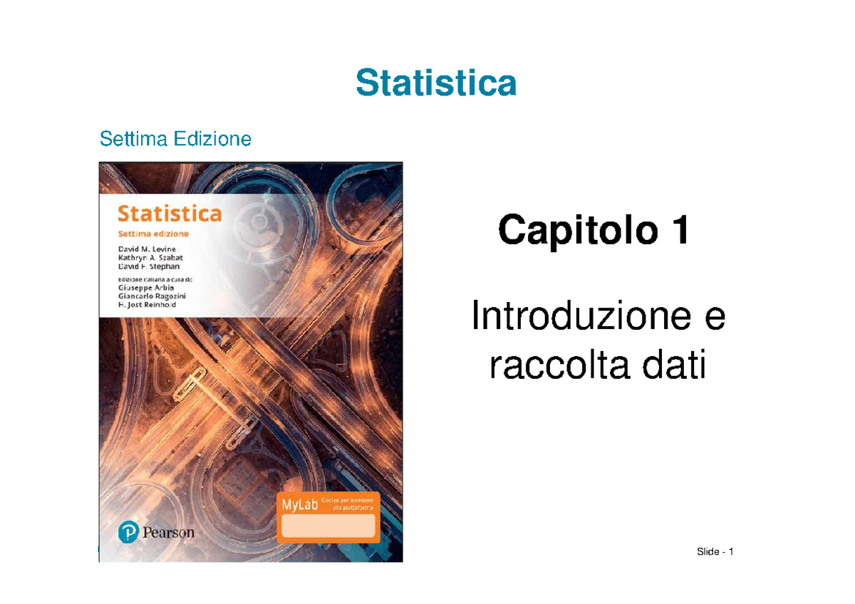Lezione 2 stat - slide - Slide - 1 Statistica Settima Edizione ...