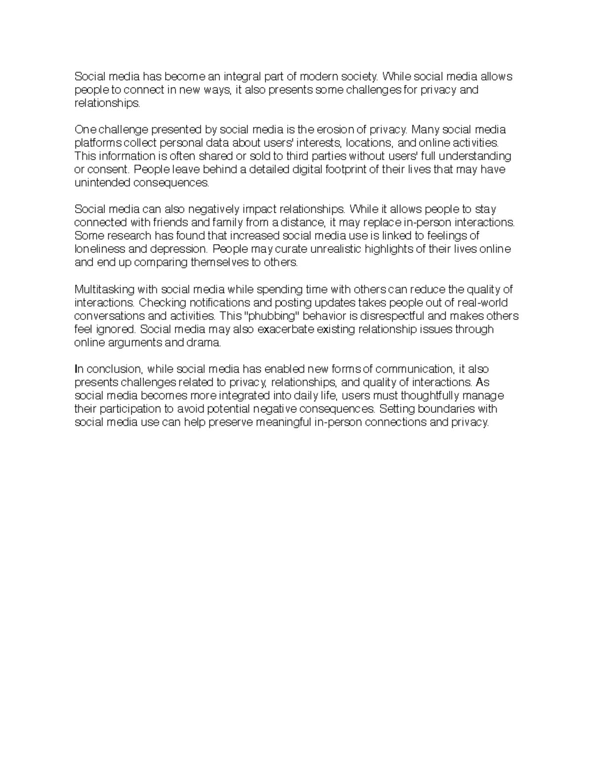 Untitled - Social media has become an integral part of modern society ...