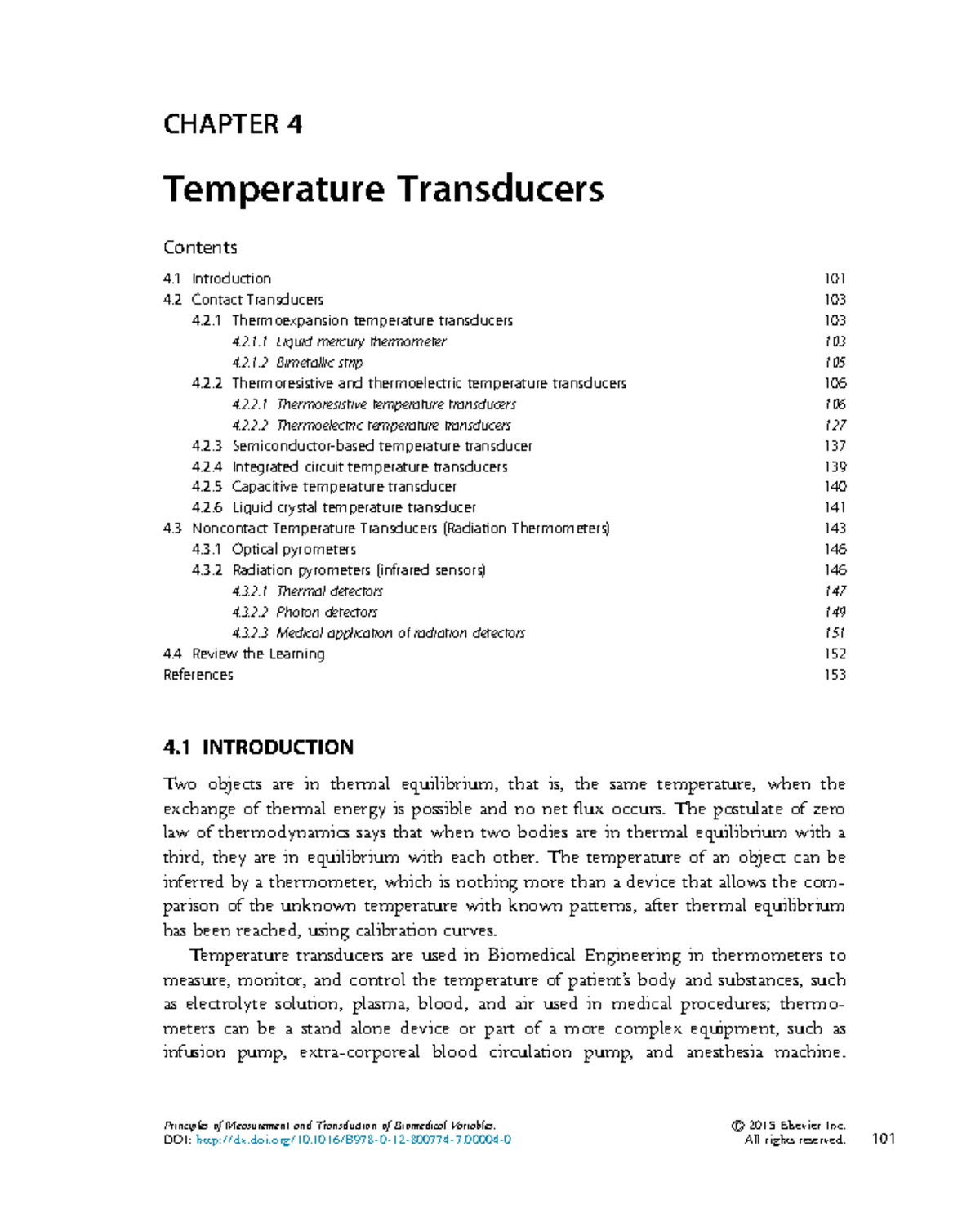 Chapter 4 Temperature Transducers CHAPTER 4 Temperature Transducers