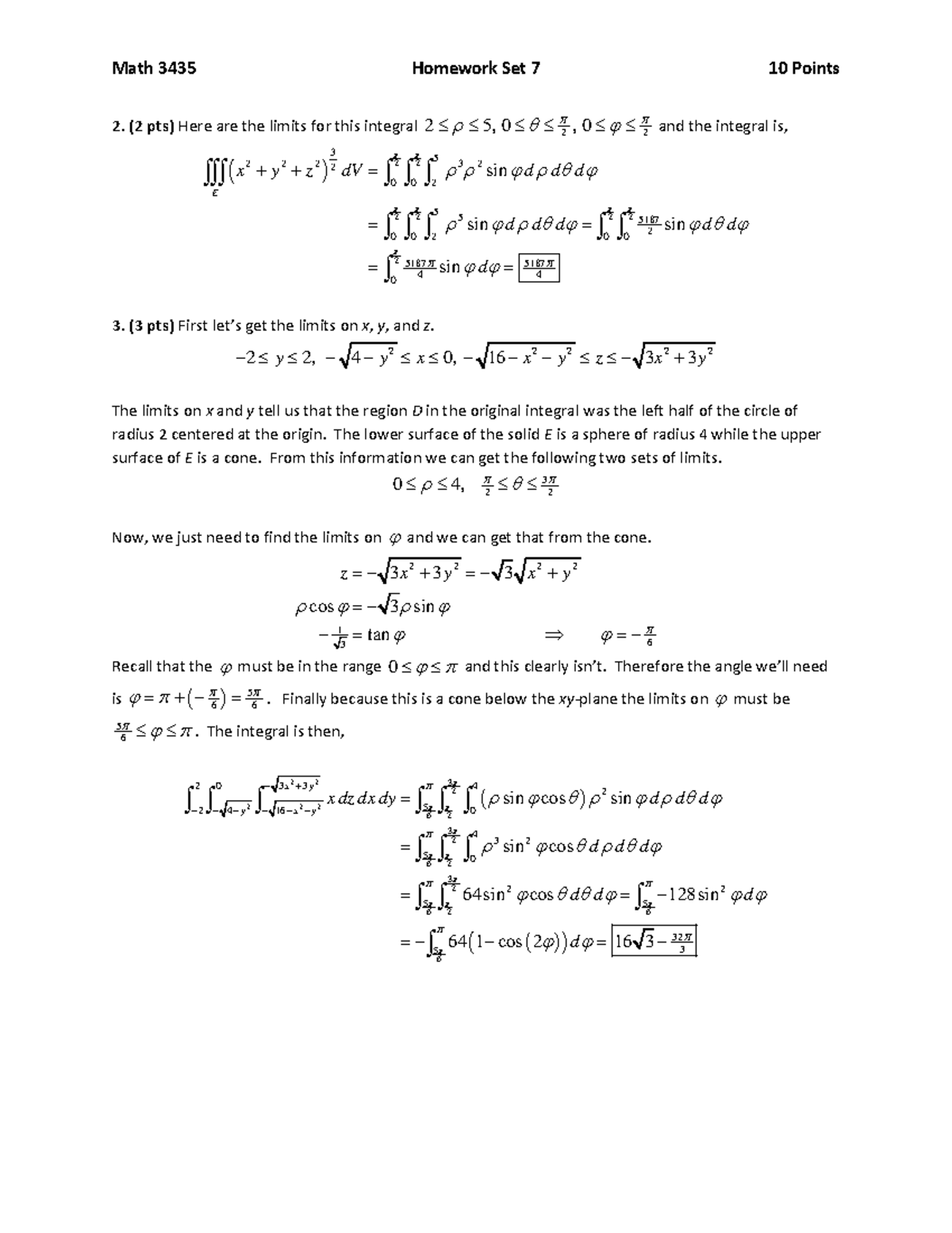 17 Fall Homework 07 - Solutions - Math 3435 Homework Set 7 10 Points 2 ...