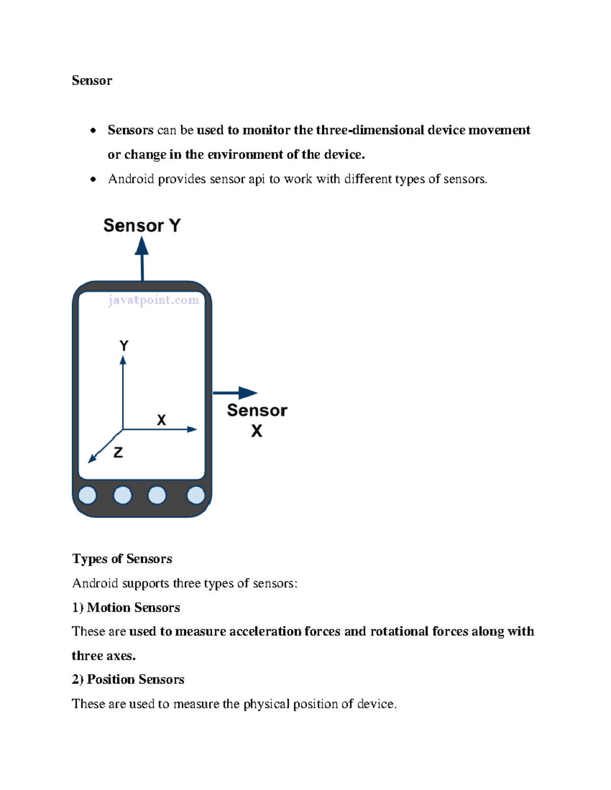 Sensor - Sensor Sensors can be used to monitor the three-dimensional ...
