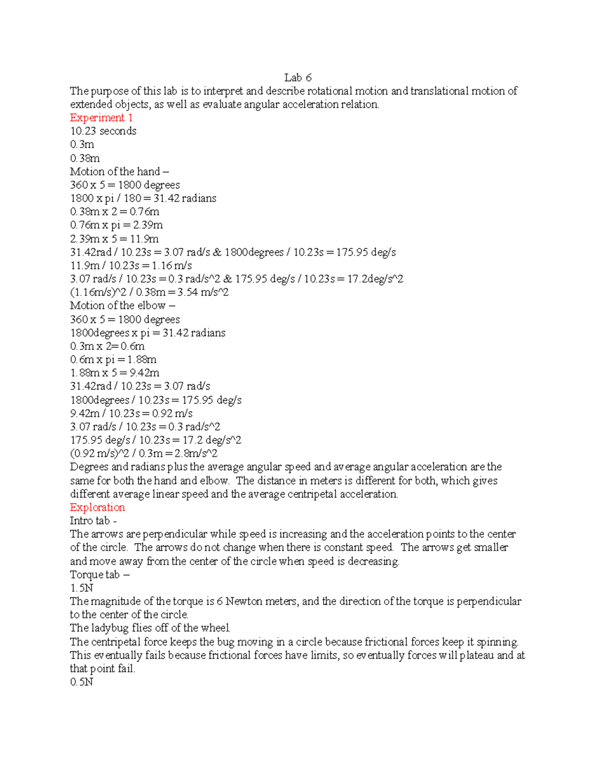 Lab 6 - Lab 6 - Lab 6 The purpose of this lab is to interpret and ...