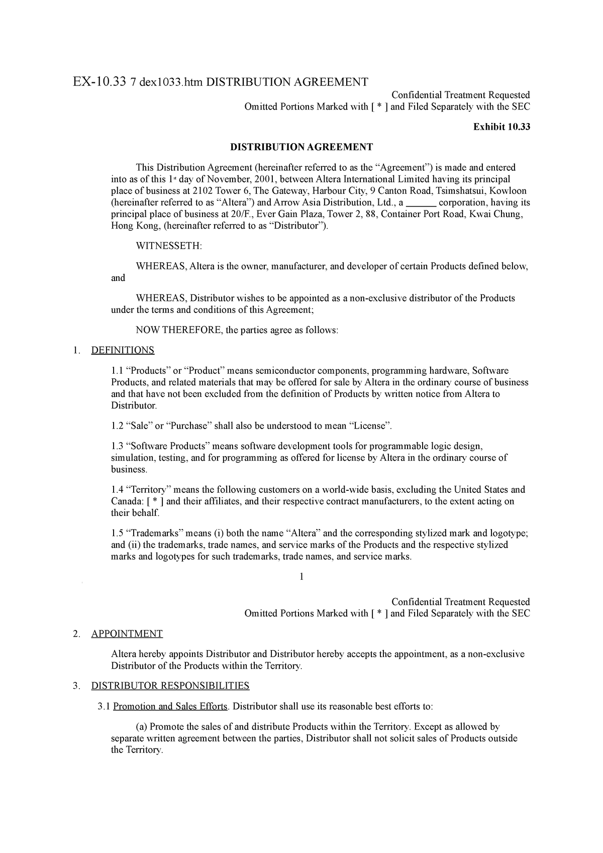 distribution-agreement-ex-10-7-dex1033-distribution-agreement