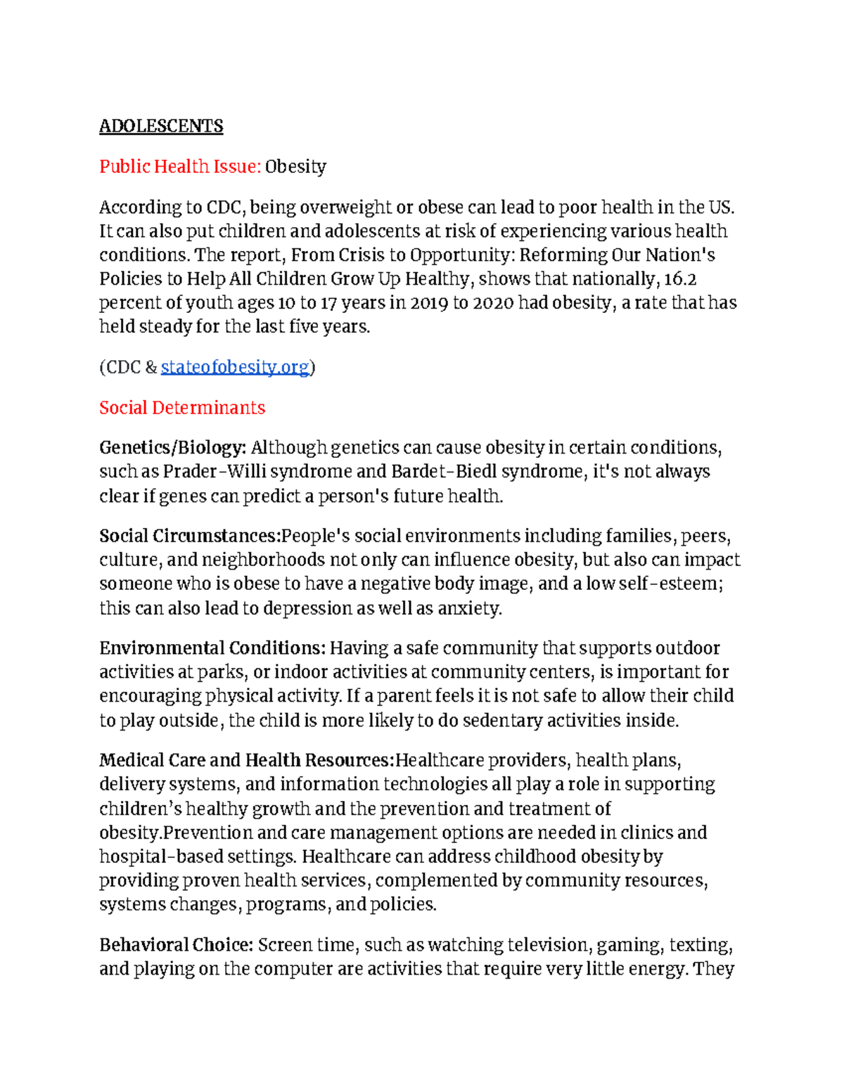 Adolescent, Young Adult and Adult Health Promotion Programs ...