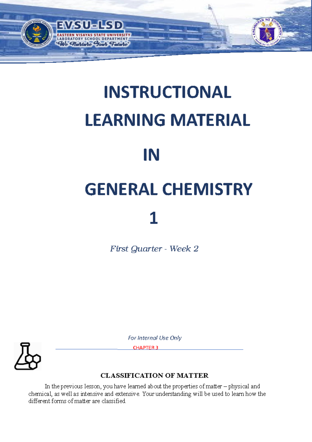 General Chemistry Module 2 - INSTRUCTIONAL LEARNING MATERIAL IN GENERAL ...