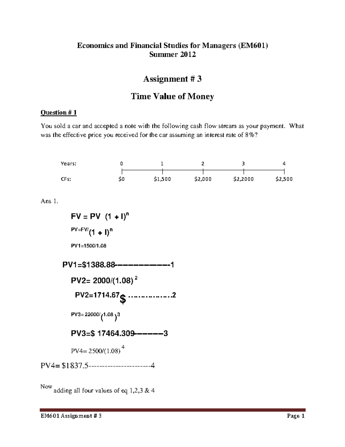 105242988 time value money questions answers - Economics and Financial ...