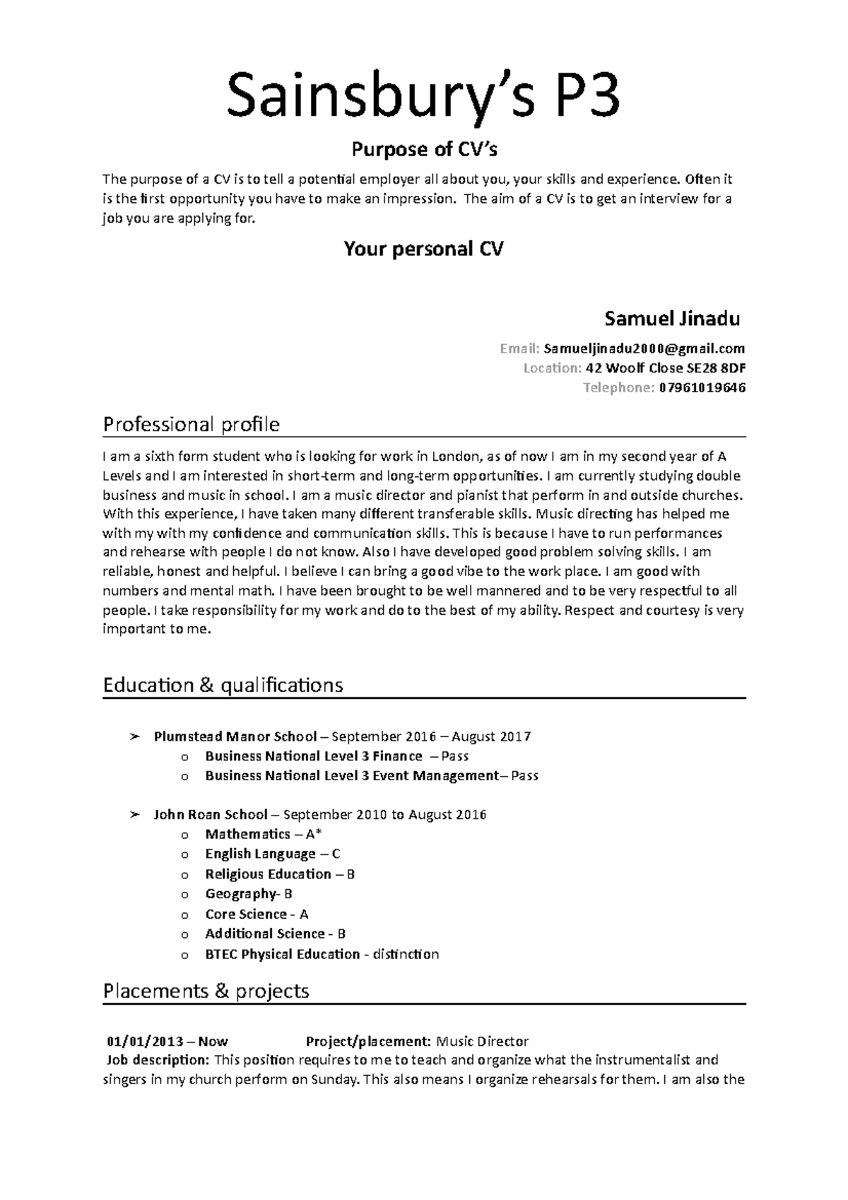 Sainsburys P3 Samuel www (Samuel Jinadu (13PL)) (Samuel Jinadu (13PL