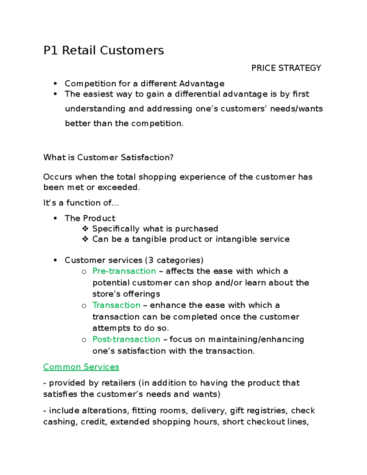 P1 Retail Customers - Price Strategy - P1 Retail Customers PRICE ...