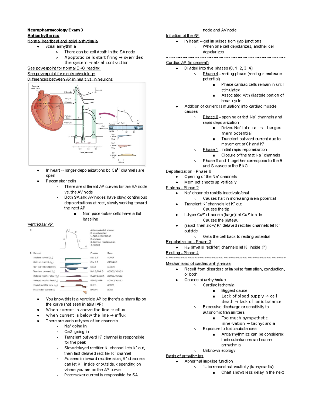 Neuropharm Exam 3 Guide - Neuropharmacology Exam 3 Antiarrhythmics ...
