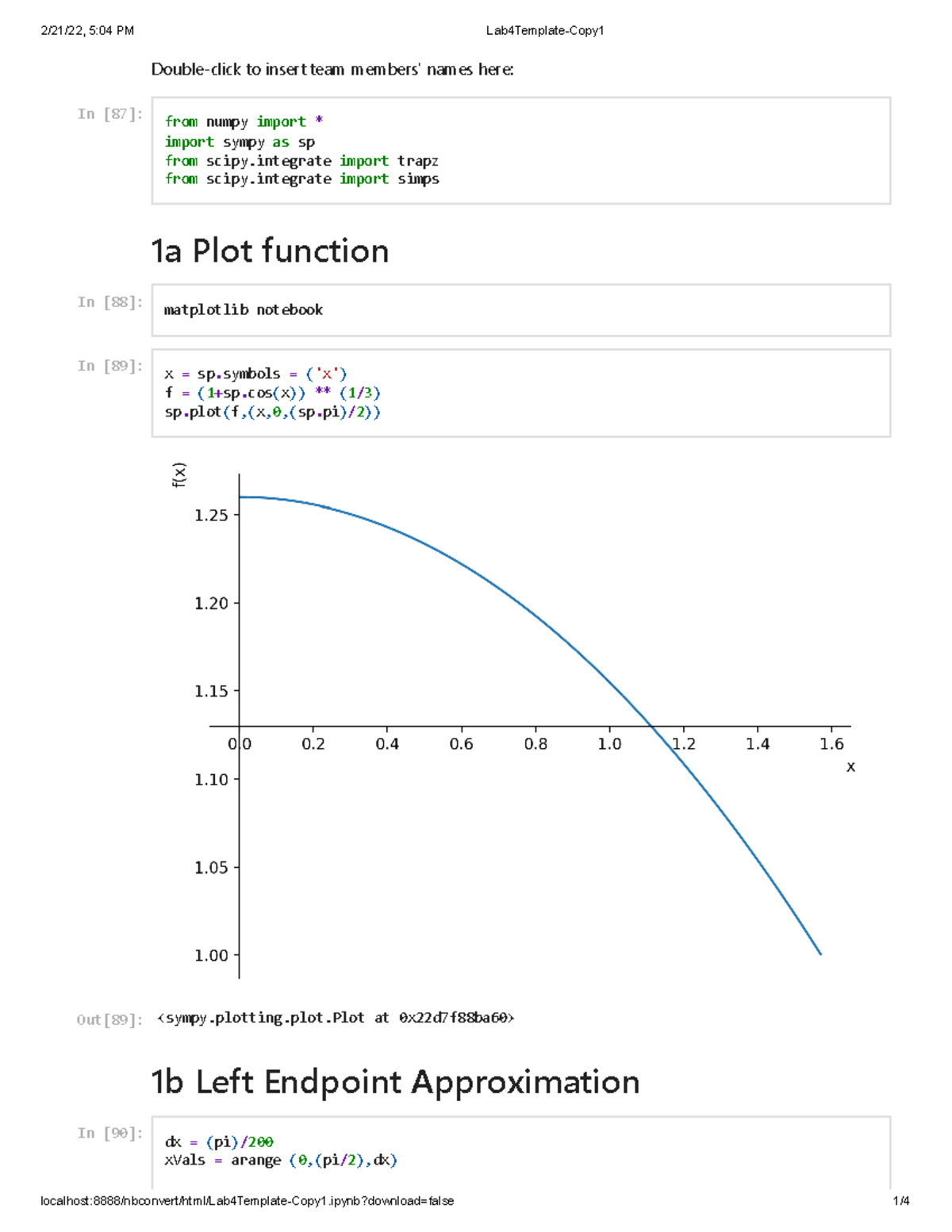 Lab 4 - Calculus 2 python Lab - Double-click to insert team members ...