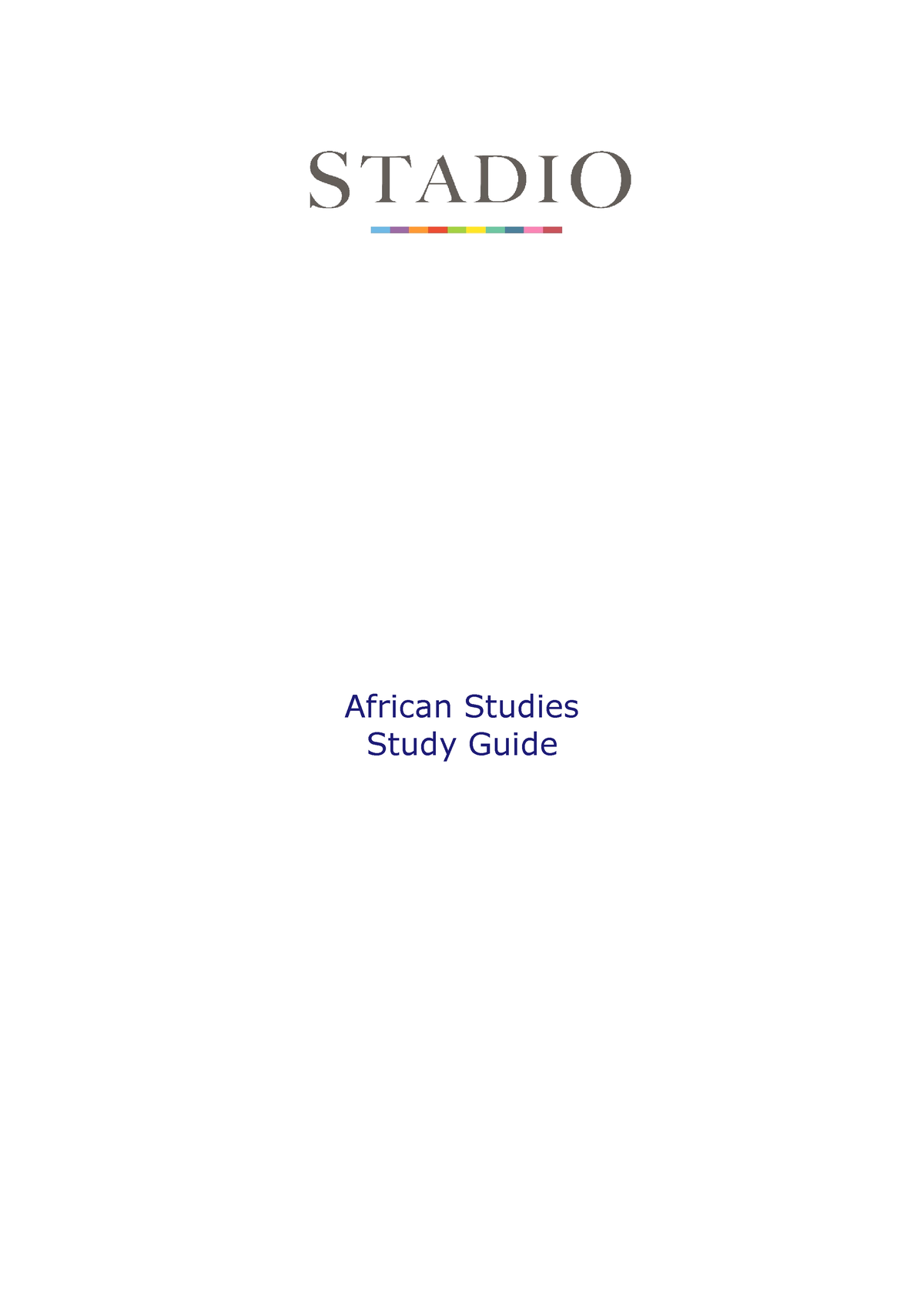 AFS101 2021 02 SG - Provides guidelines for this module. - African ...