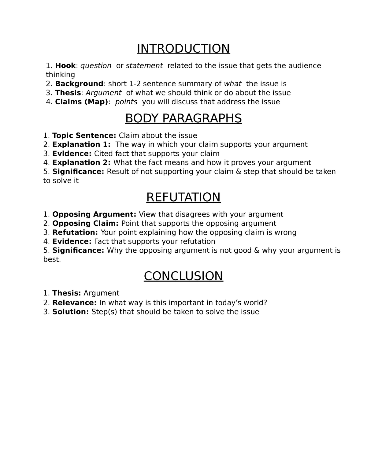 what is a hook in an argumentative essay