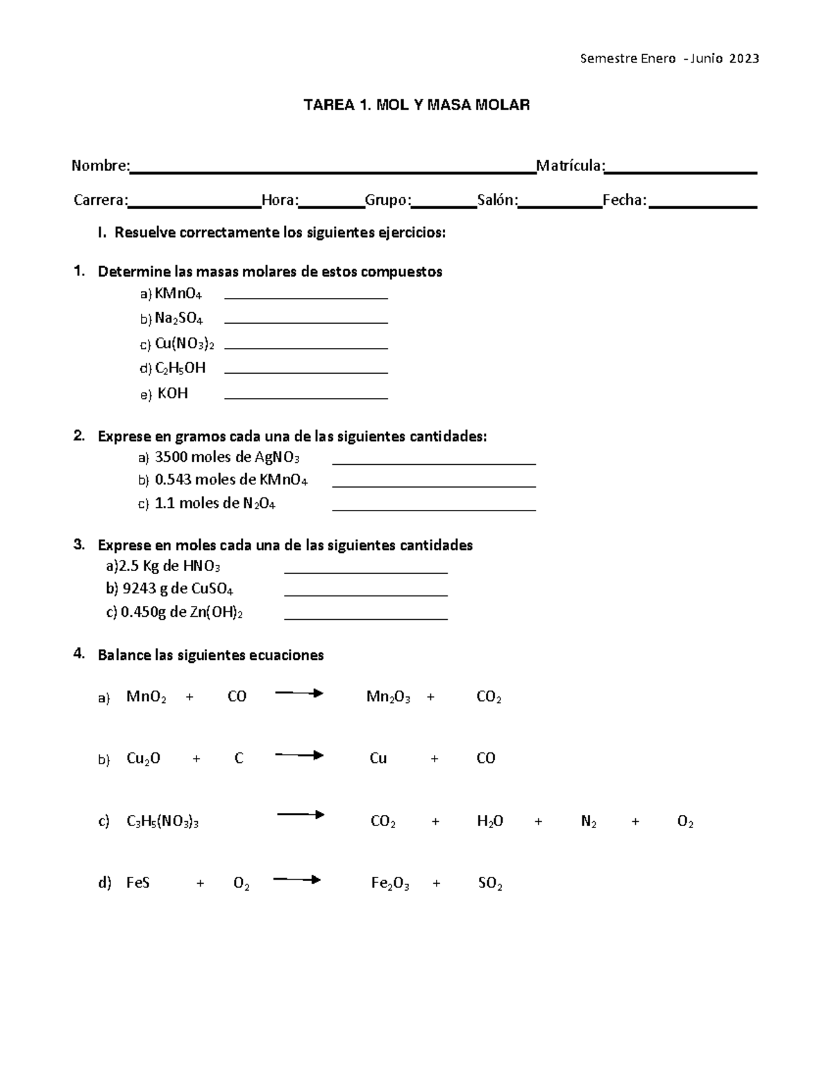 tarea-1-mol-y-masa-molar-e2023-semestre-enero-junio-2023-tarea-1