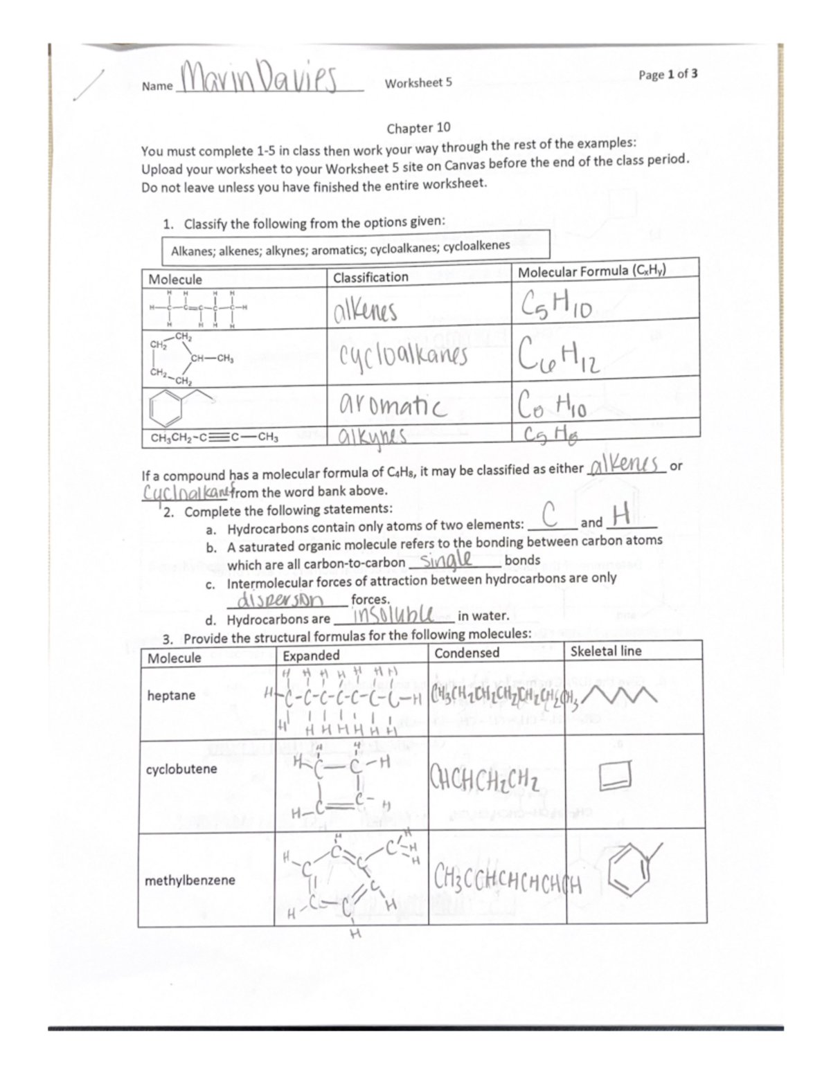 chem 101 homework 5 answers