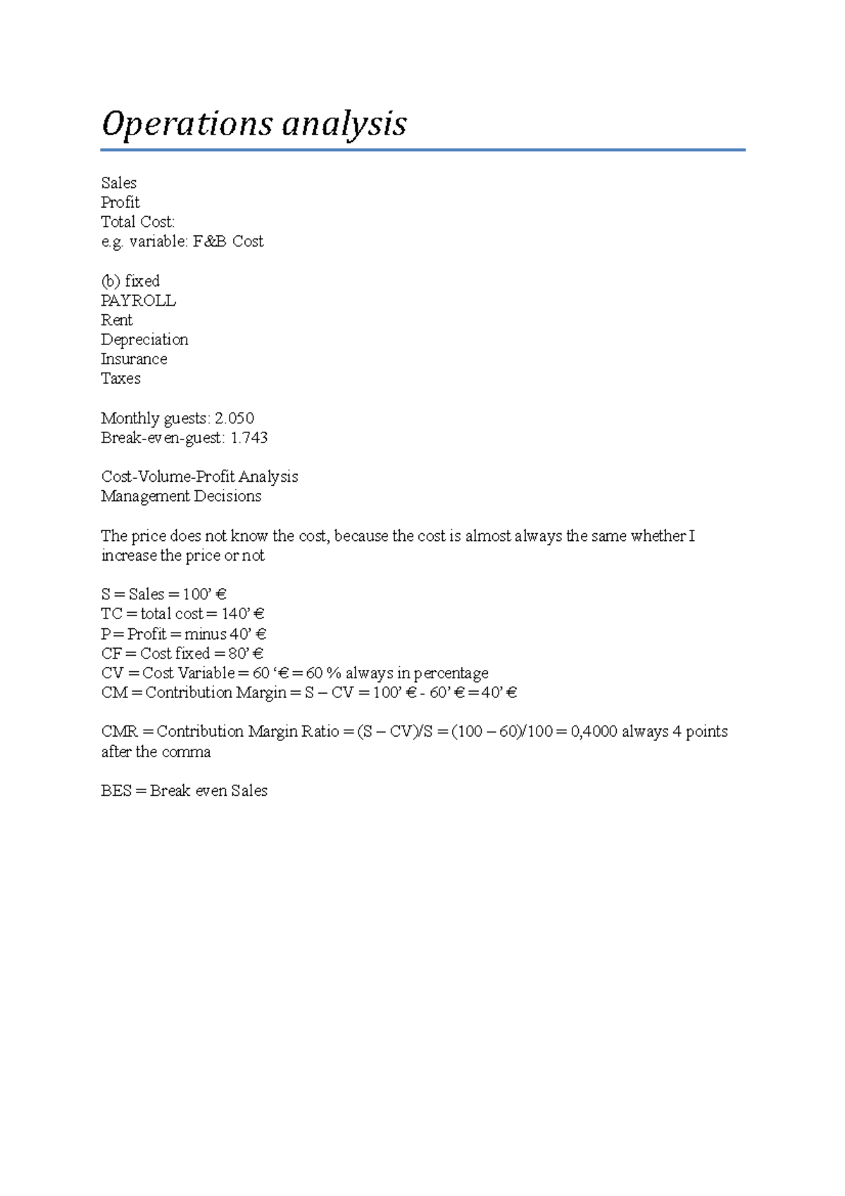 2012-11-12 1-1 Operation Analysis - Operations analysis Sales Profit ...