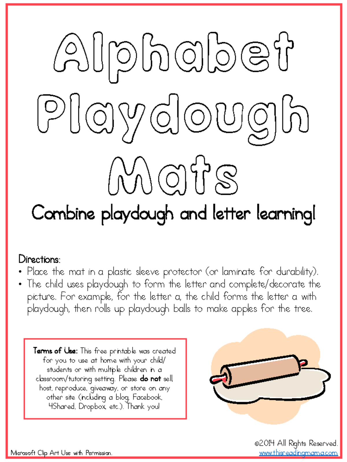 Alphabet-Playdough-Mats - Alphabet Playdough Mats Directions: Place the ...