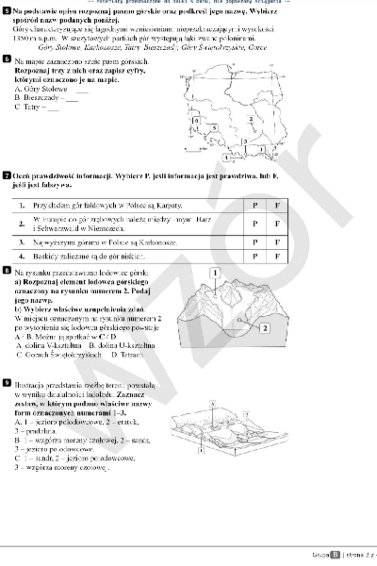 Geografia Sprawdzian 1 Technikum Dział 1 www.studocu.com