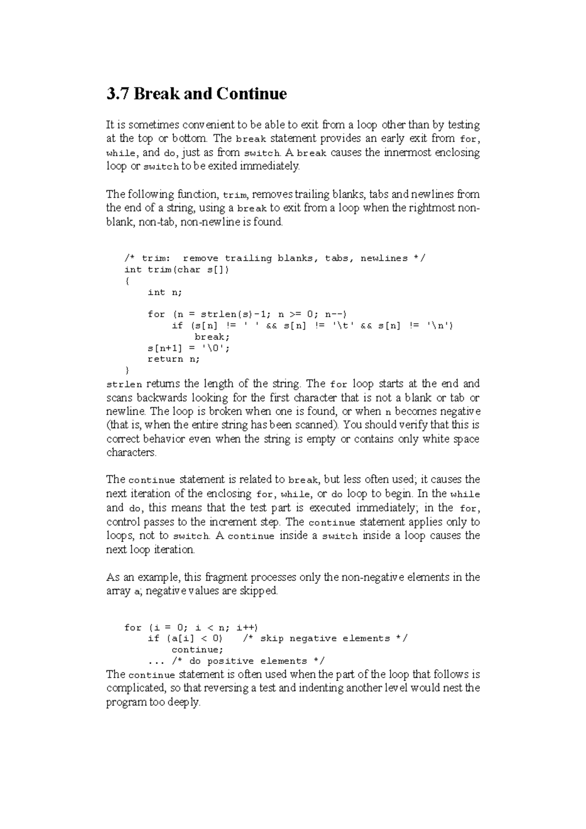 Lesson 7 - lecture notes - 3 Break and Continue It is sometimes ...