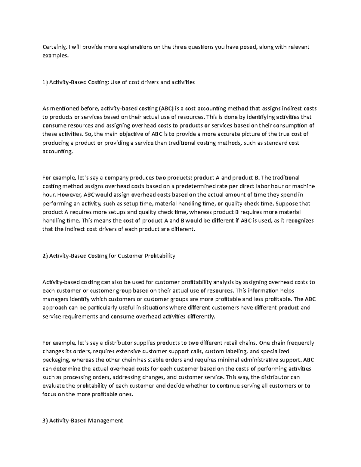 Cost Accounting Group Assignment Certainly I Will Provide More Explanations On The Three Cost Accounting Group Assignment Certainly I Will Provide More Explanations On The Three