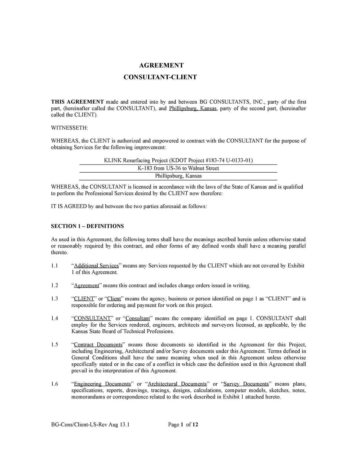 Consulting contract template 02 - AGREEMENT CONSULTANT-CLIENT THIS ...