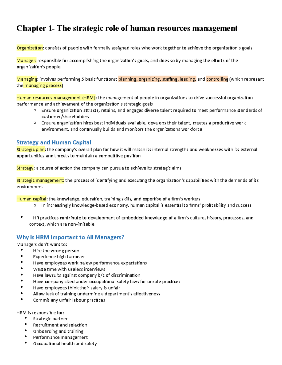 Bus381 Chapter 1 - Lecture notes 1 - Chapter 1- The strategic role of ...