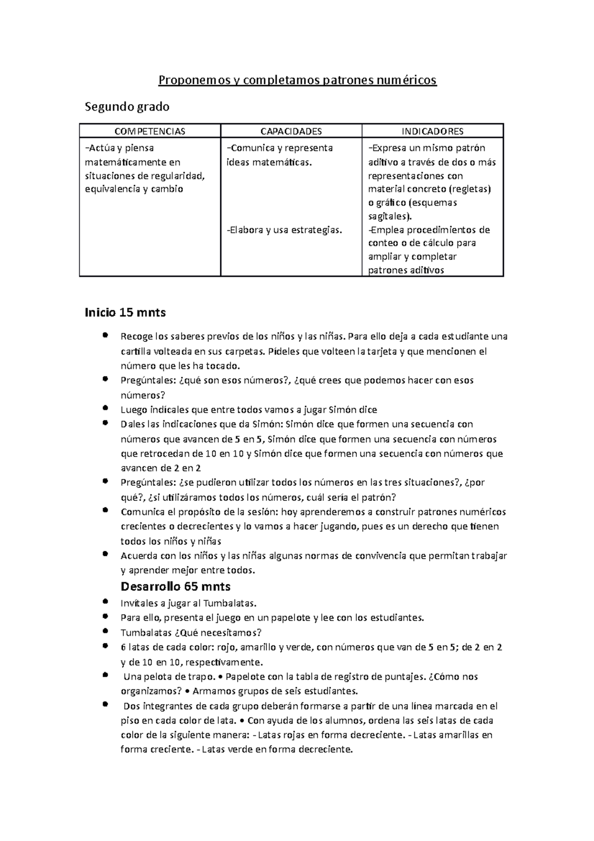 Proponemos Y Completamos Patrones Numéricos - Proponemos Y Completamos ...