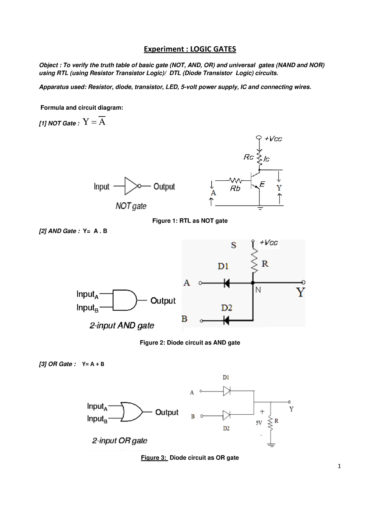 logic gate experiment pdf