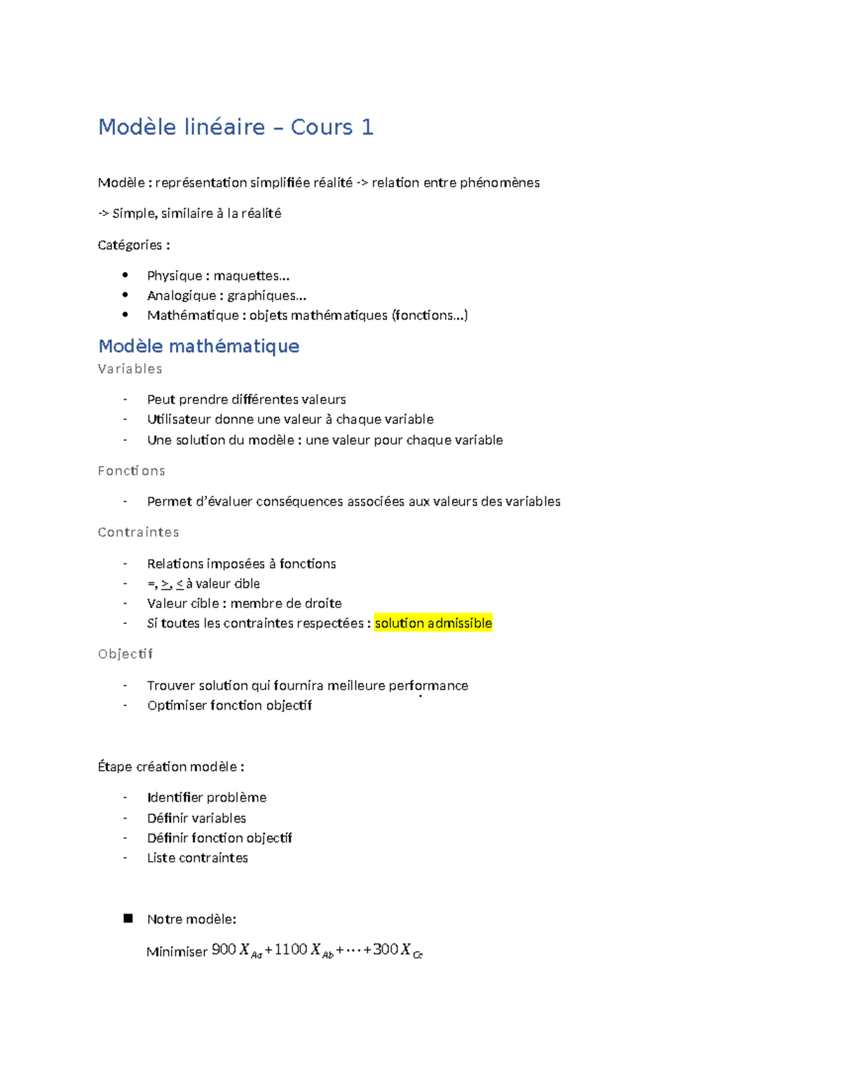 Modèle linéaire - Cours 1 - Modèle linéaire – Cours 1 Modèle ...