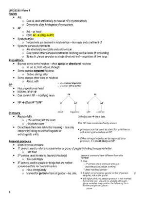 LING3350: Structure of English Week 6 Notes - LING3350 Week 6 Review ...