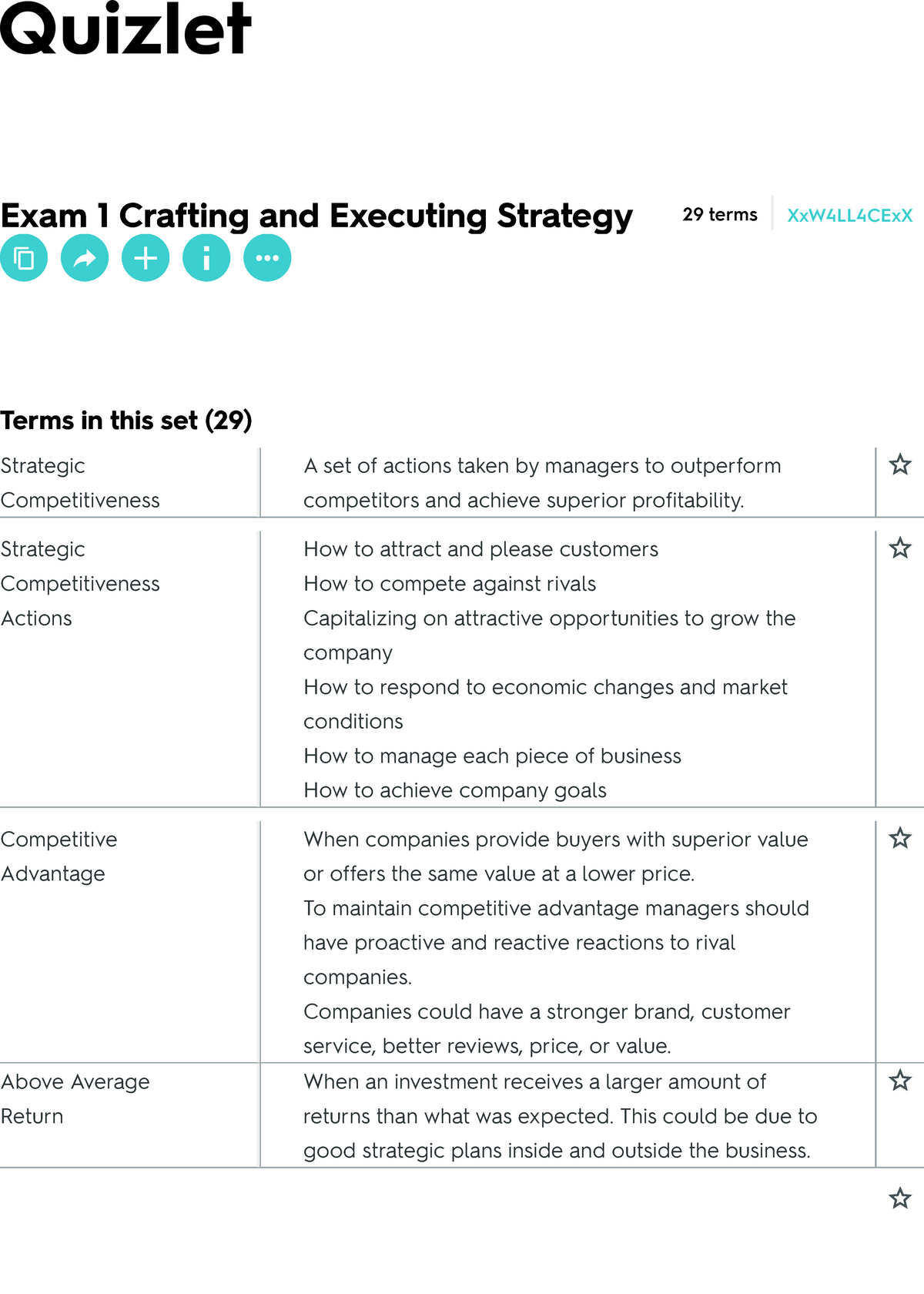 What Is A Push Strategy Quizlet