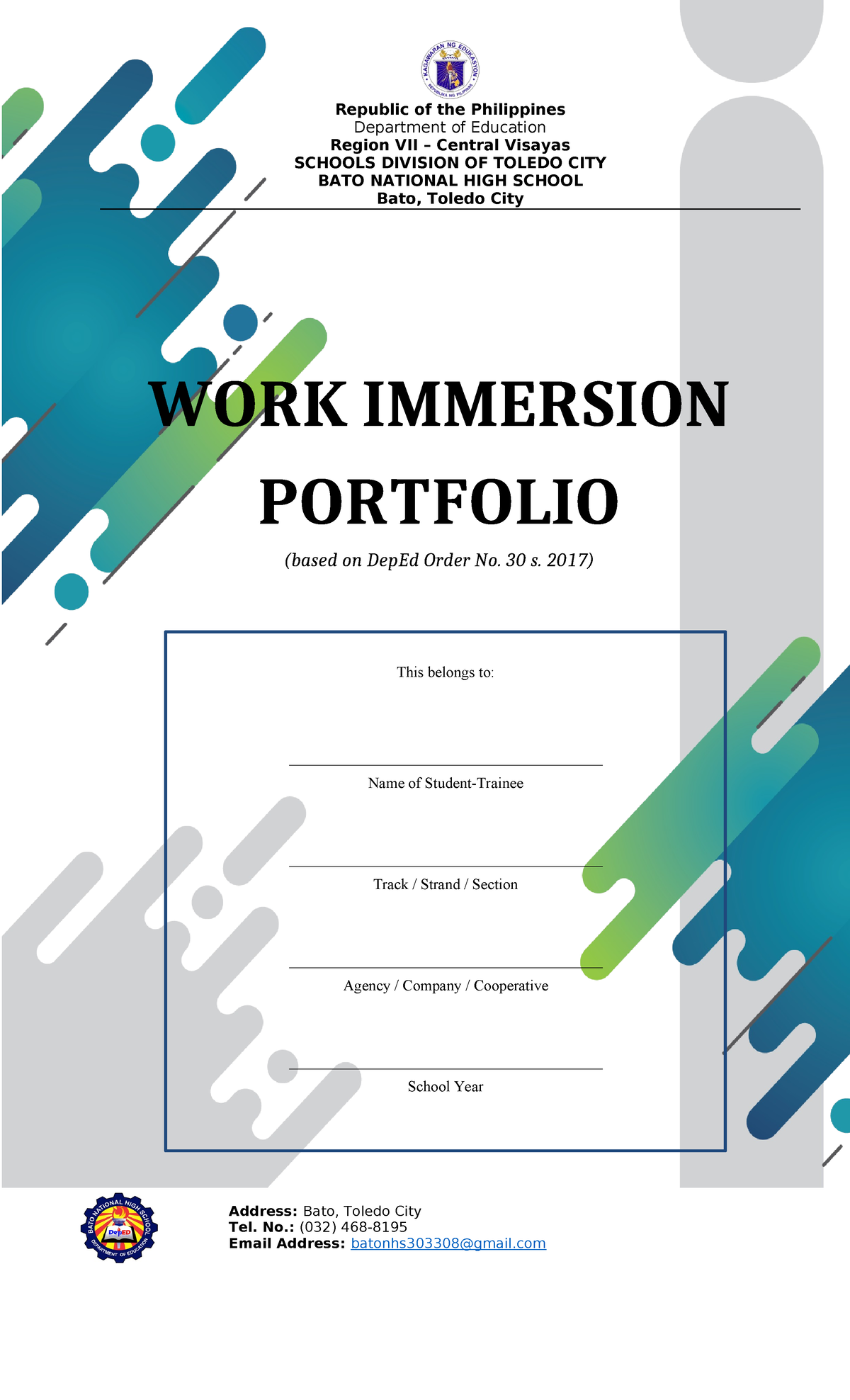 Work-immersion - Work-immersion - WORK IMMERSION PORTFOLIO (based on ...