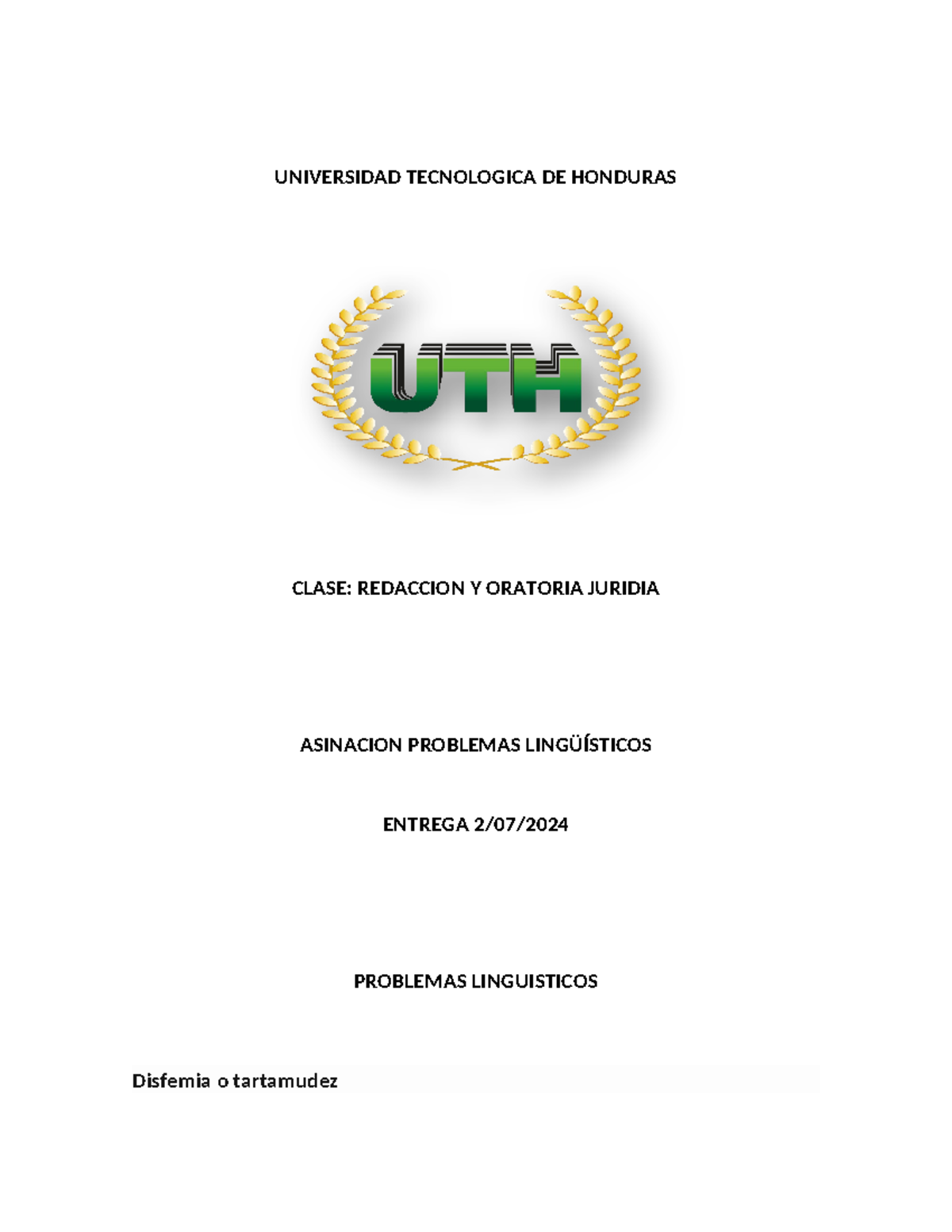 TIPOS DE INFOMES - UNIVERSIDAD TECNOLOGICA DE HONDURAS CLASE: REDACCION ...