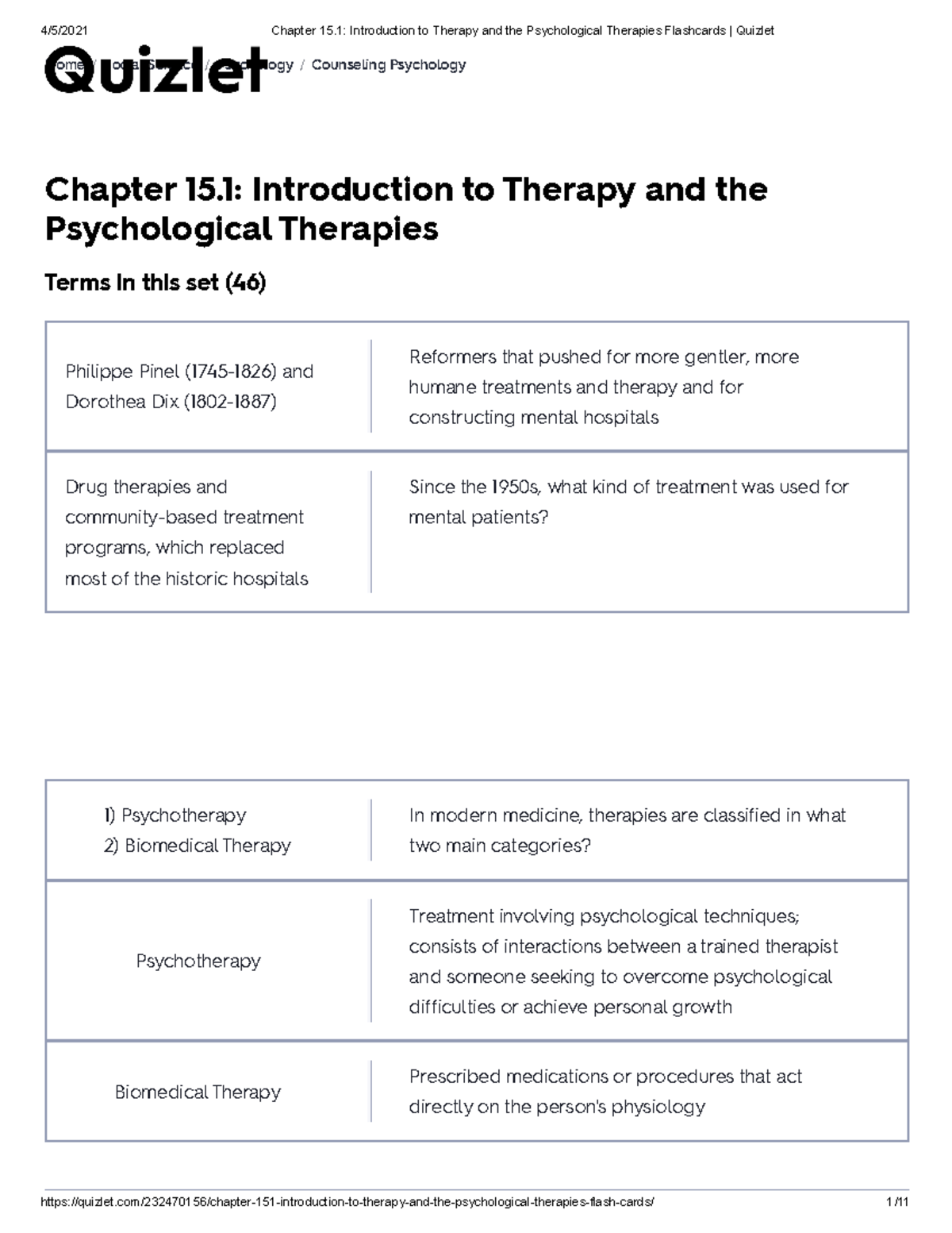 Chapter 15.1 Introduction To Therapy And The Psychological Therapies ...