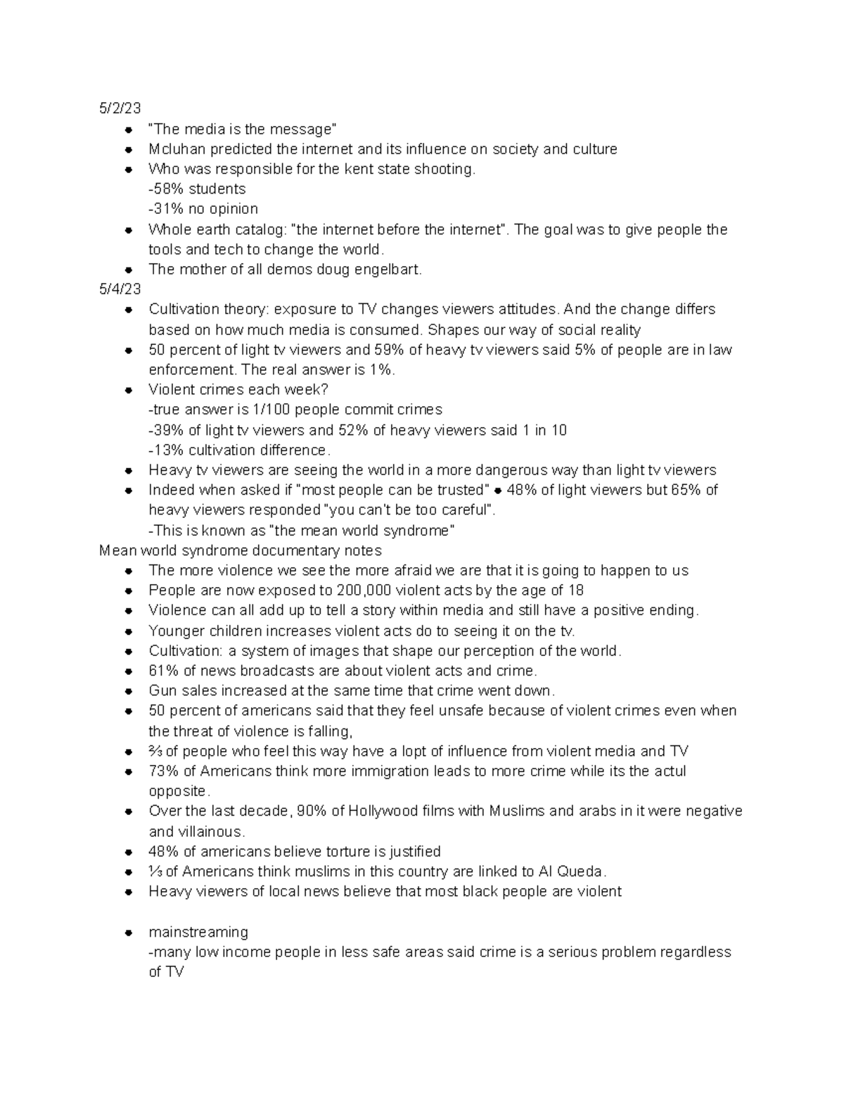 CMN 140 #2 - Lecture Notes for CMN 140 - 5/2/ “The media is the message ...