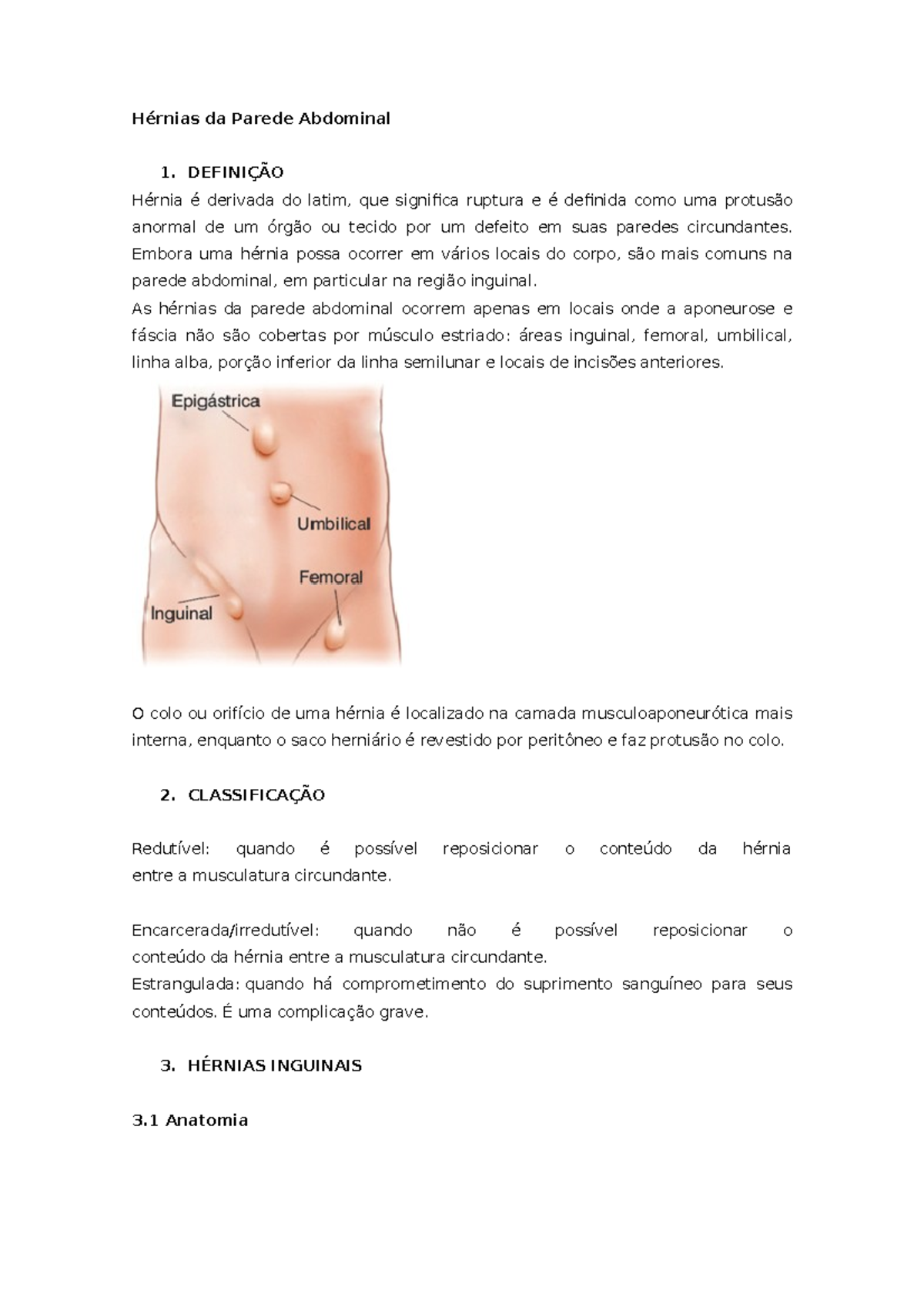 Hérnias da Parede Abdominal Hérnias da Parede Abdominal - Hérnias da ...