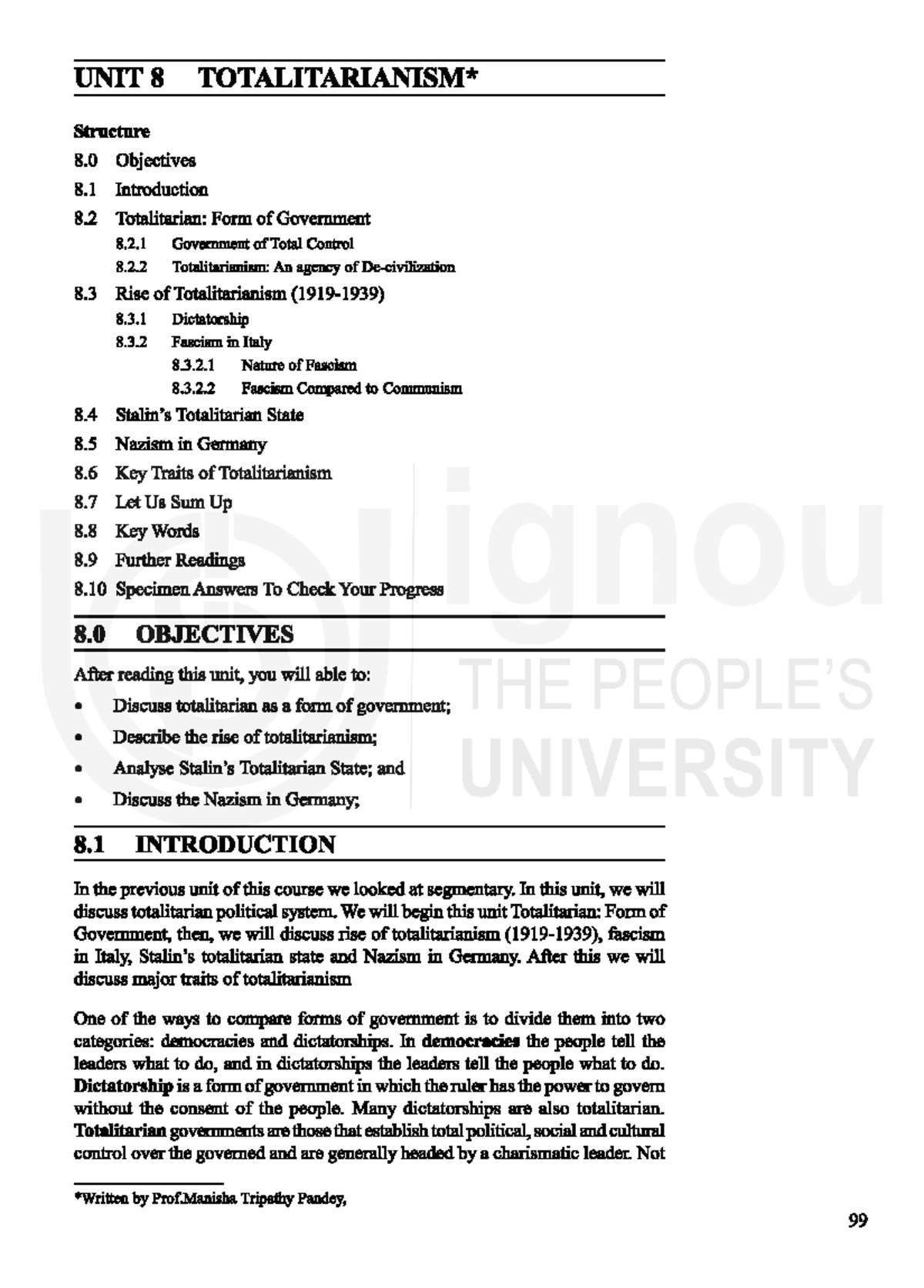 Unit-8 - notes on political science - Bachelor of Science - Studocu