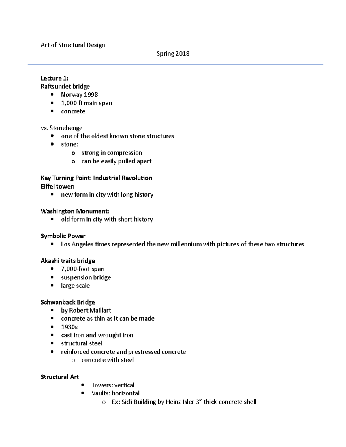 Lecture Notes for Art of Structural Design - Art of Structural Design ...