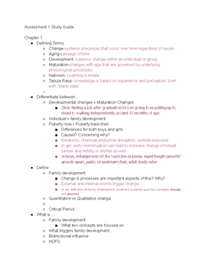 HDFS 1070 Notes - Family Systems Interdependent Group Of Individuals ...