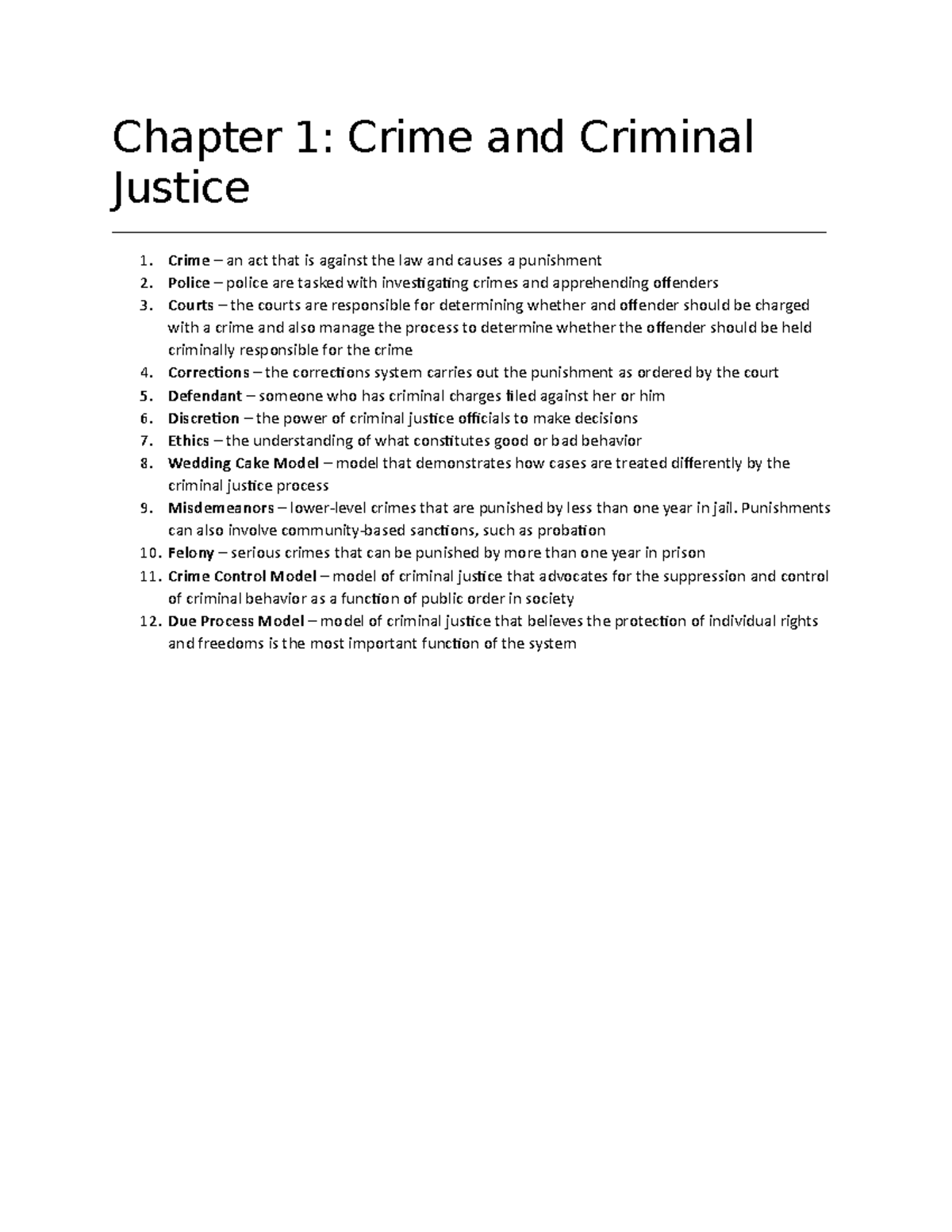 001 Crime And Criminal Justice Flashcards - Chapter 1: Crime And ...